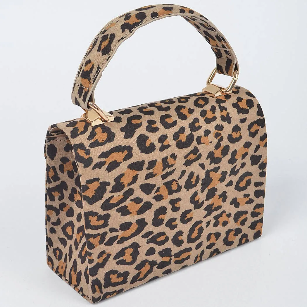 Leo Micro Suede Crossbody Bag: Beige